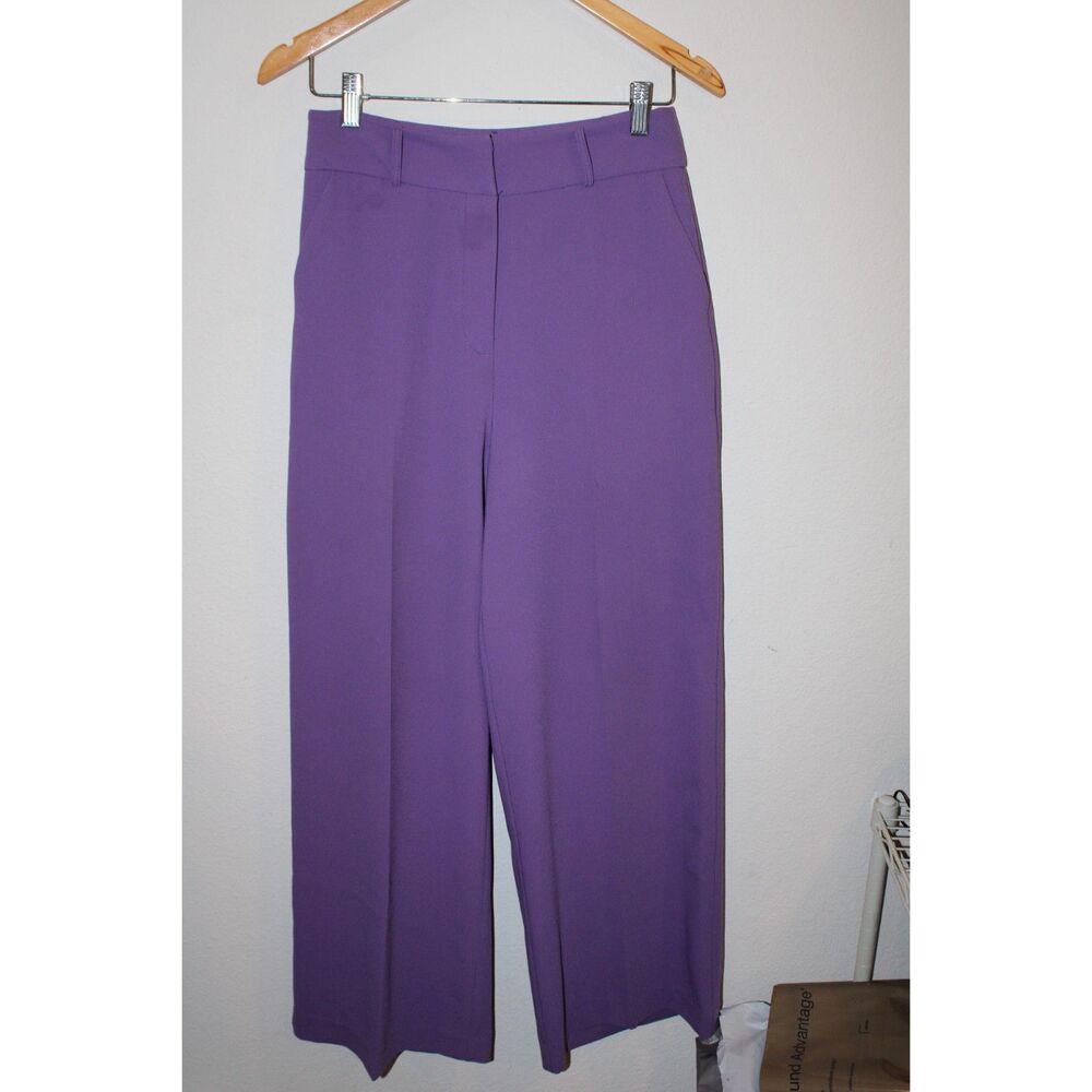 Anthropologie Exquise size small purple trouser wide leg pants